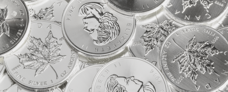 Silver money coins